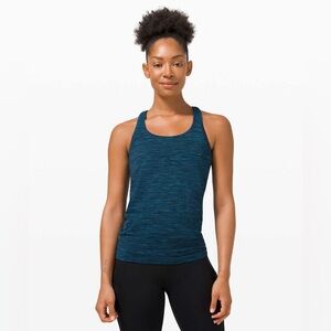 Lululemon - Swiftly Tech Racerback 2.0 Tank Top in Prism Stripe Turquoise Tide